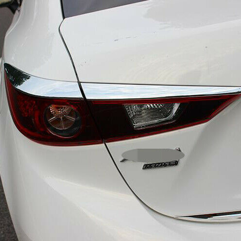 for Mazda 3 Axela Sedan 2014-2018 Chrome Style ABS Rear Light Eyelid Cover Trims