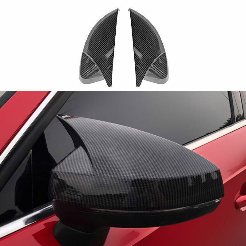 for Audi A3 S3 14-2020 ABS Carbon Fiber Rear View Side Door Mirror Cover Trim 2X