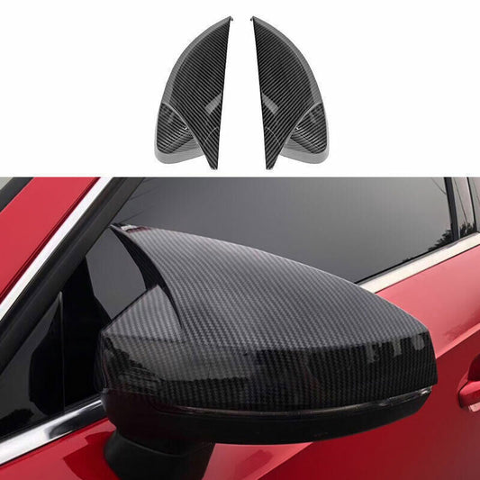 for Audi A3 S3 14-2020 ABS Carbon Fiber Rear View Side Door Mirror Cover Trim 2X