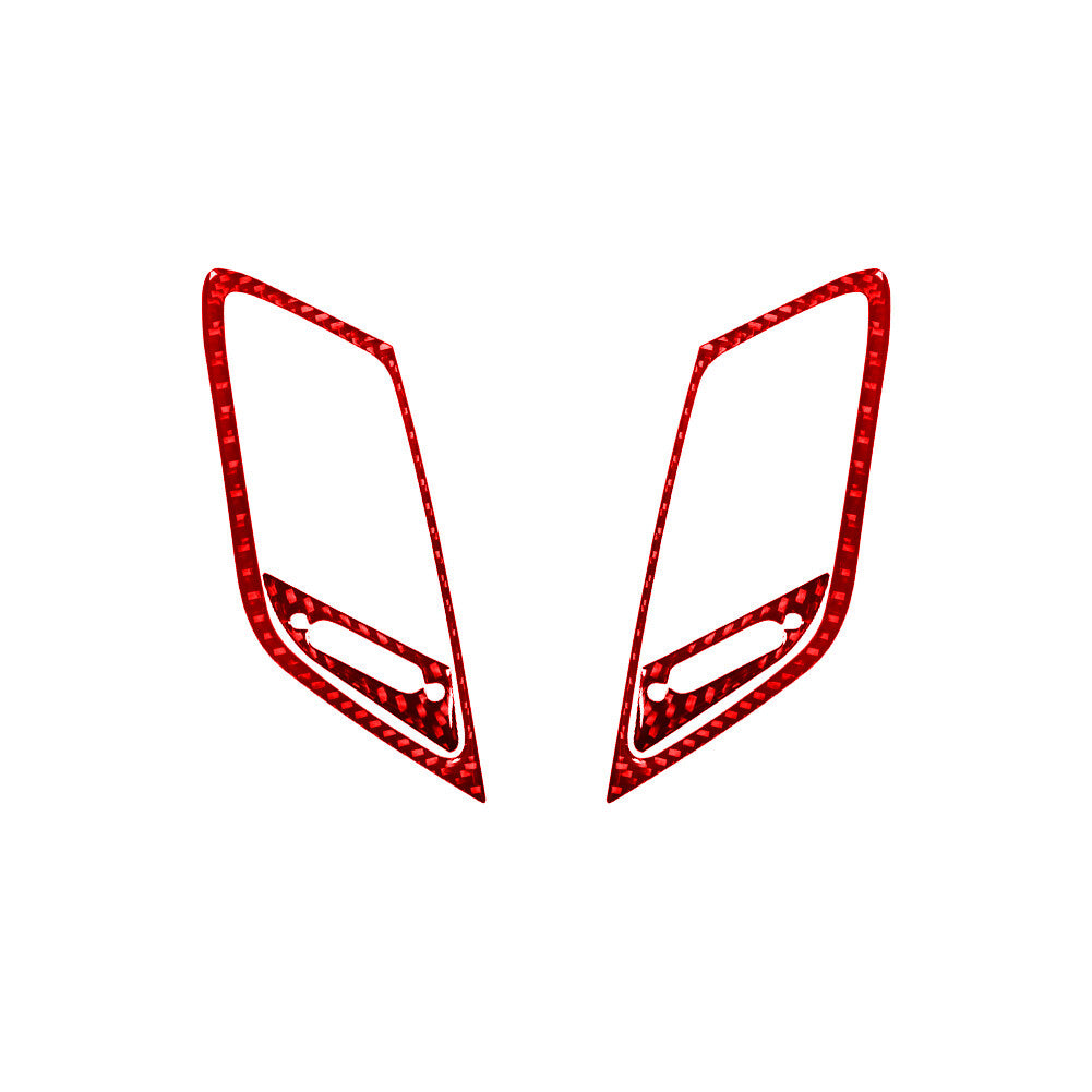 Red Carbon Fiber Console Air Vent Outlet Cover Trim For M-class v
