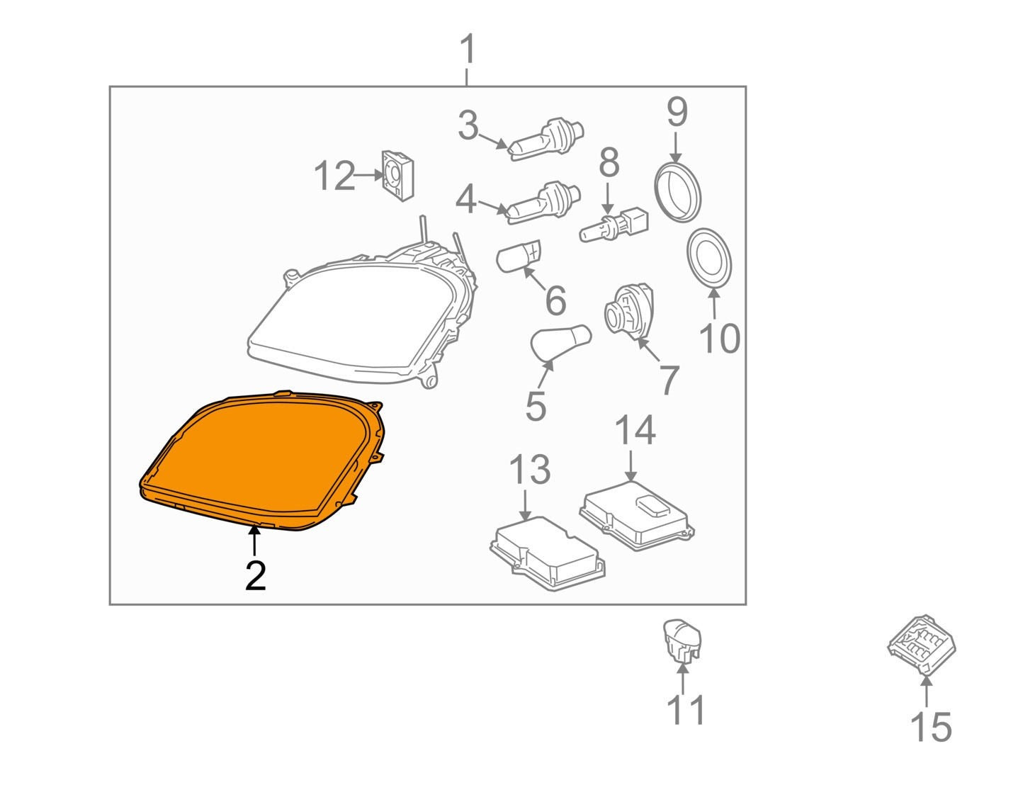 LeftRight Headlight Seals Gasket Fits for MERCEDES BENZ MB ML CLASS W164