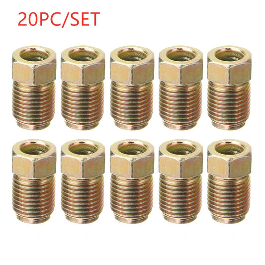 Metric Brake Line Invert Flare Fittings for 3/16 Tube. 10 x 1 mm (Pack of 20)