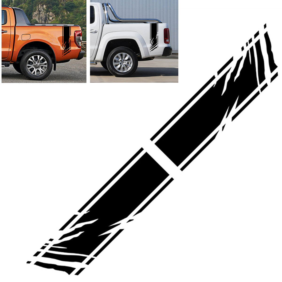 2pcs Accessory Car Truck Side Door Racing Stripes Graphic Vinyl Sticker Decal