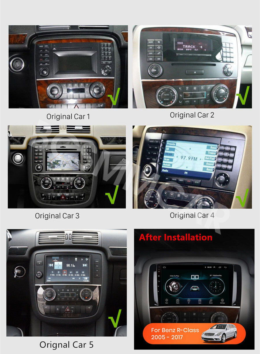 Video Player WiFi For Carplay W/Cam Fit for Mercedes for Benz R-Class W251 2005-2017
