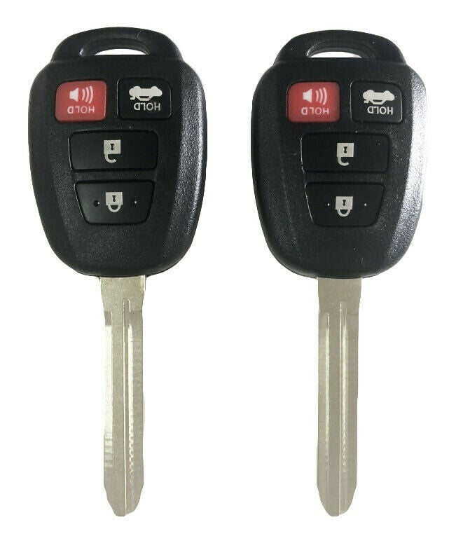 2X Keyless Remote Key Fob - H Chip For 2014 2015 2016 2017 for Toyota for Camry for Corolla Q