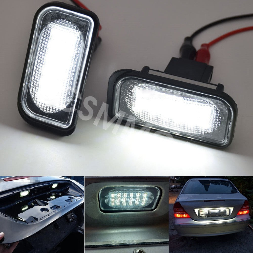 1 Pair Rear LED License Plate Light 6000K Fit for Chrysler Crossfires 2004-2008 Q
