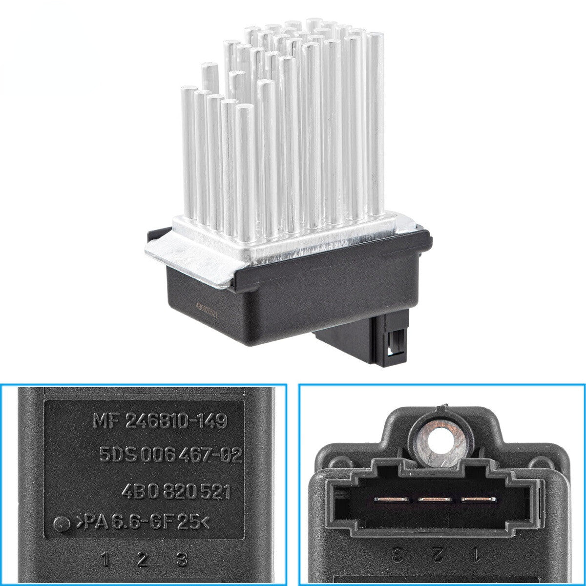 HVAC Blower Motor Resistor for Audi for A6 Quattro Allroad Quattro RS6 S6 4B0820521 Q