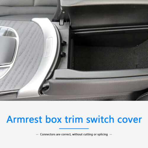 Chrome console armrest switch button trim for Mercedes Benz C class W205 15-20