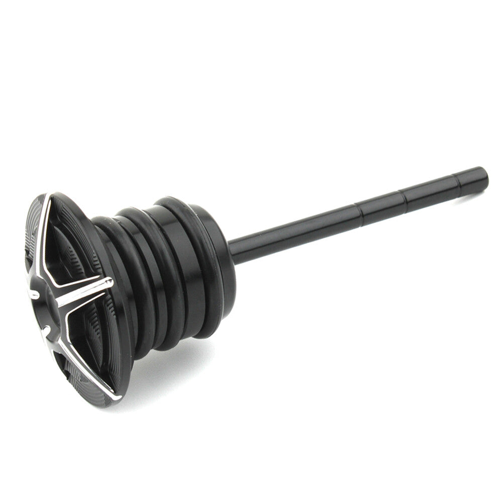 Oil Dipstick Black & Silver for Harley Sportster 1982-03 Softail 1984-1999 Q