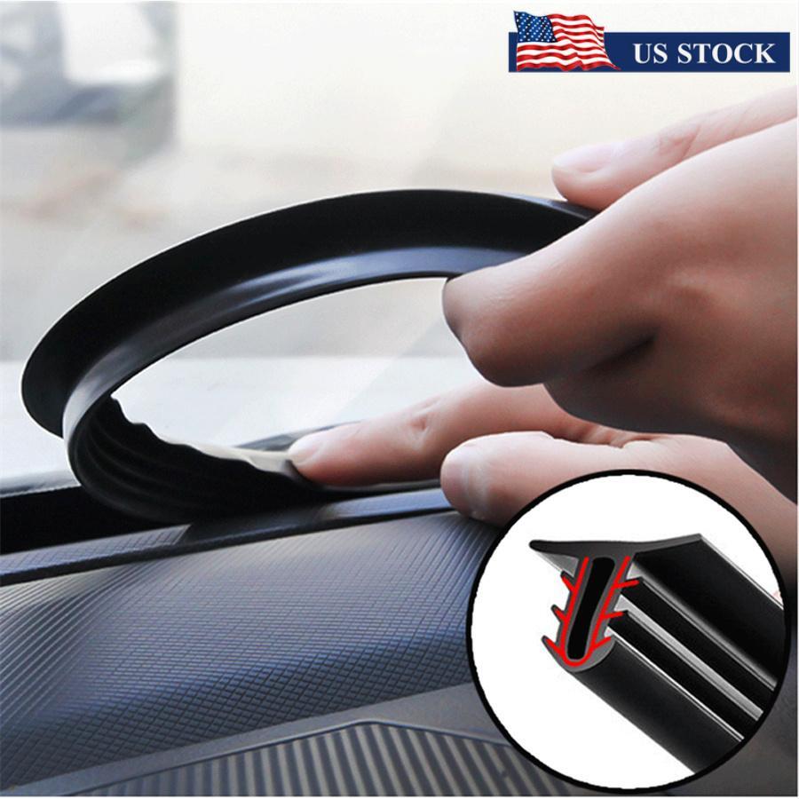 Universal Car Rubber Sound Windshield Edges Gap Seal Strip 1.6M U Type Dashboard