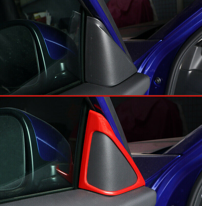2P Red Car Door Front A Pillar Frame Cover Decor Trim for Honda Accord 2018-2022