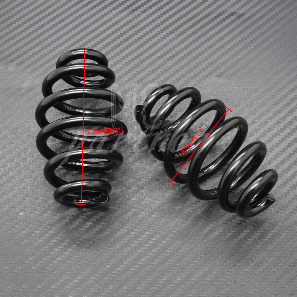 Black 3 Barrel Coiled Solo for Seat Spring for Harley Chopper Bobber Softail Custom Q