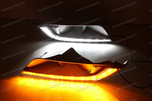 1set LED DRL Daytime Running Light w/Turn Signal Lamp for Ford Ranger 2015-2016