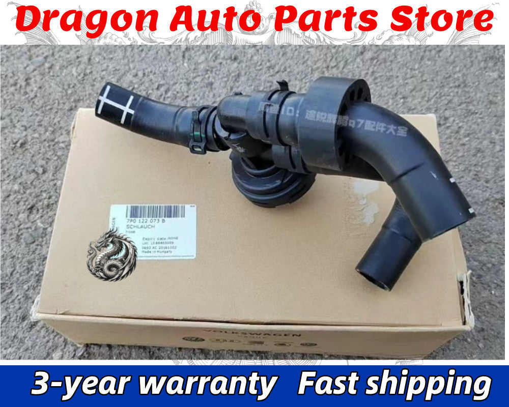 new coolant hose with valve 7P0122073B, suitable for Volkswagen 2011-2018 Touareg 3.0L 7P5 7P6