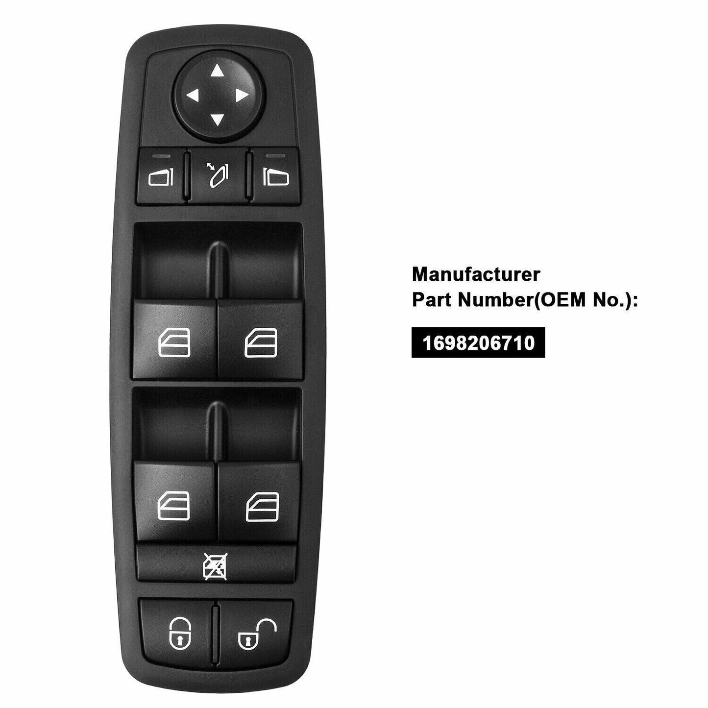 for Mercedes Benz A-Class W169 BClass W245 1698206610 Power Window Master Switch