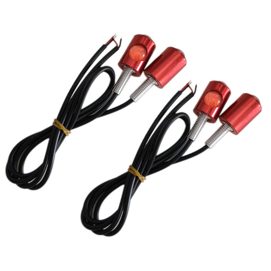 Pair Red Motorcycle LED Turn Signal Tail Light License Plate Bulbs Universal Q