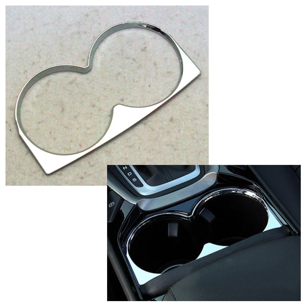 Chrome Interior Cup Holder Cover Trim For 2013 - 2015 for Ford Mondeo / Fusion 2.0T Q