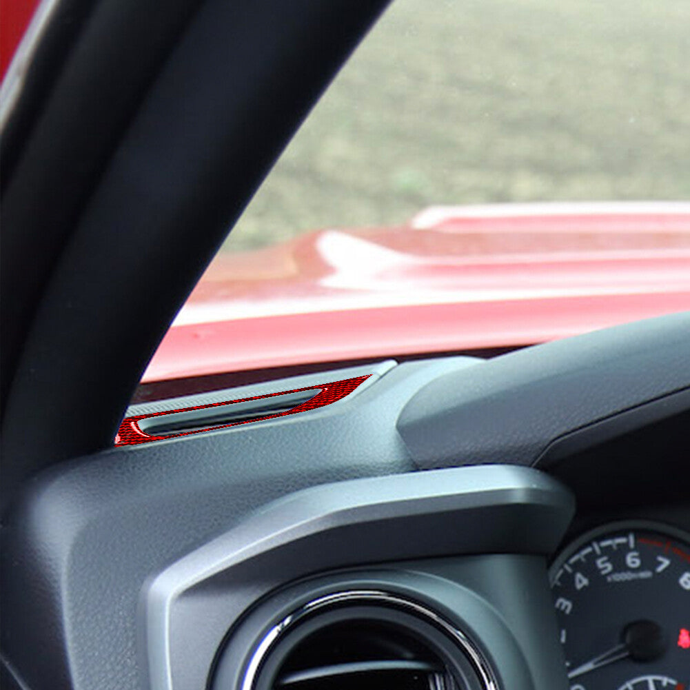 2Pcs Carbon Fiber Interior Side Window Trim Cover For Explorer 2011-2014 v