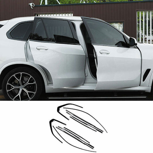 for BMW X5 G05 2019-2023 Gloss Black Steel Window Full Molding Strip Trim 10Pcs