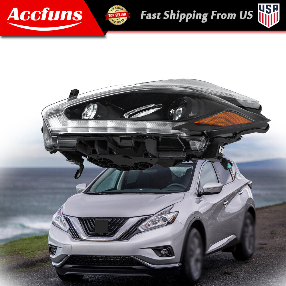Suitable for 2018 Murano headlight assembly LH side halogen LED DRL- n