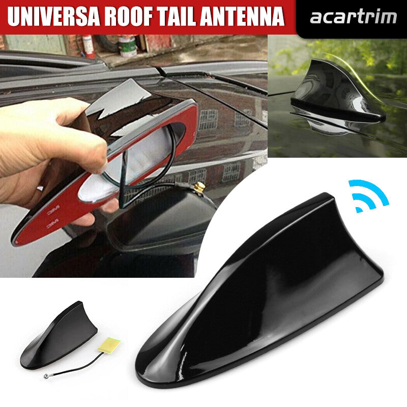 BLACK Shark Fin Car Roof Antenna Radio FM/AM Signal Aerial Accessories Universal