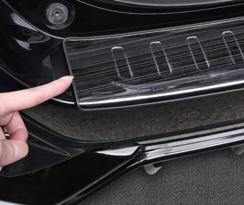 Black S.Steel Outer Rear Bumper Guard Sill Plate Cover for Honda for Civic 2016-2021