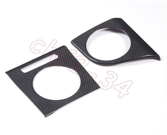 for Porsche Taycan 2020-2023 Dry carbon Front for seat water cup frame Cover Trim