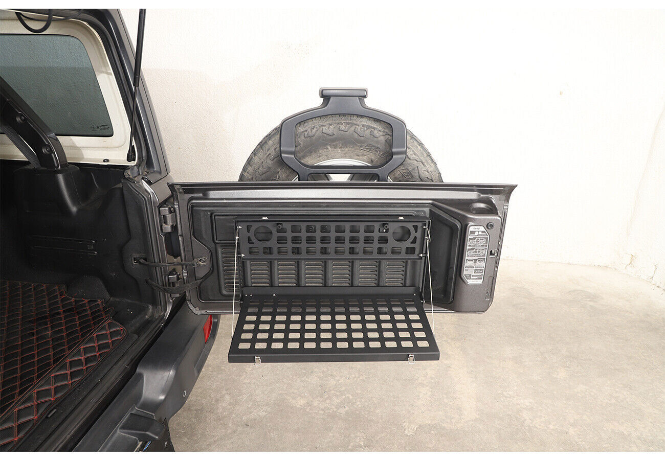 Fit for Jeep for Wrangler 2018-2023 Black Rear OFF Road Tailgate Storage Rack Kit n