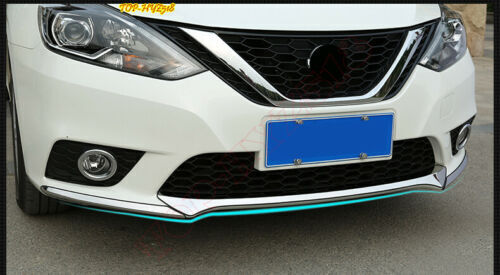 3x for Nissan Sentra 2020-23 Steel Chrome Front bumper protection cover Trim Set
