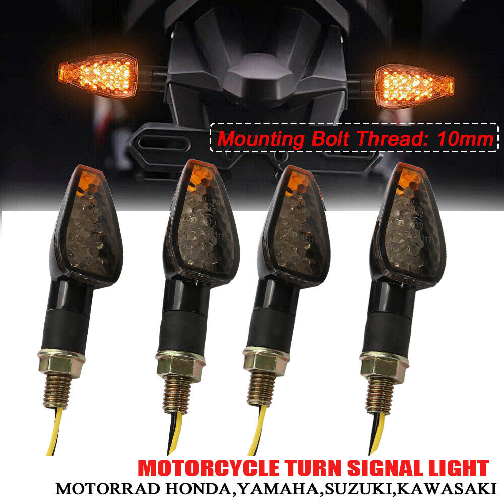 4-piece universal LED turn signal amber light indicator for motorcycles suitable for Suzuki and for Honda