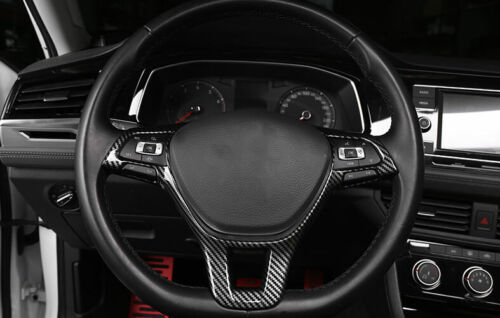 for Volkswagen for Jetta Mk7 2019-2022 Carbon Fiber Steering Wheel Strip Cover Trim