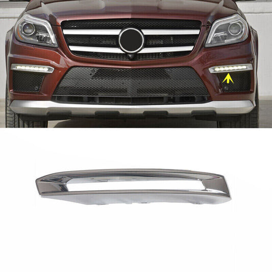 Left Front Fog Light Cover Chrome Molding Trim Bezel for Benz X166 GL 2013-2016