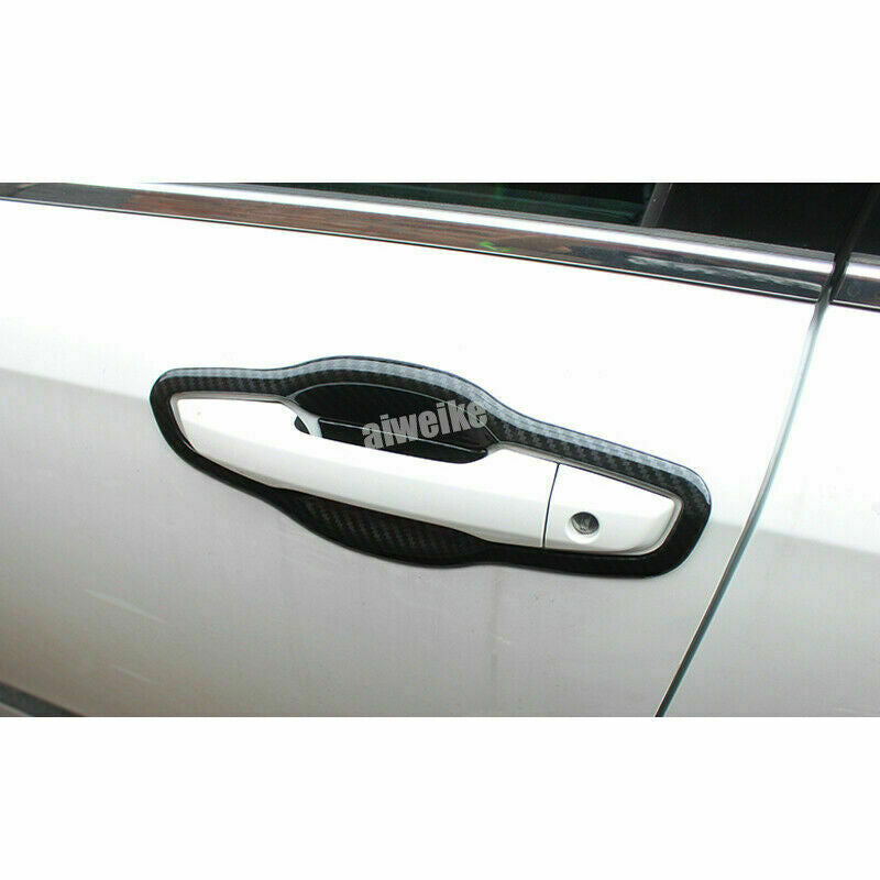 8Pcs Carbon Fiber Outer Door Handle Bowl Cover Trim for Honda CR-V CRV 2017-2022