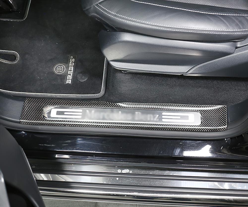 Carbon fiber Door Sill Protective Plate Cover 4x For G-Class W464 G500 G63 19-23
