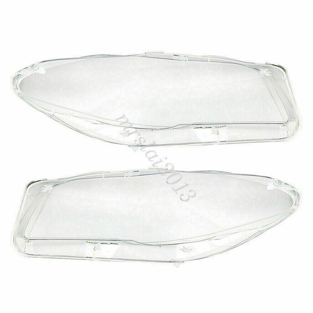 2x Headlight Lens Cover Lampshade Cap for BMW 5 Series F10 F11 F18 2010-13 Clear