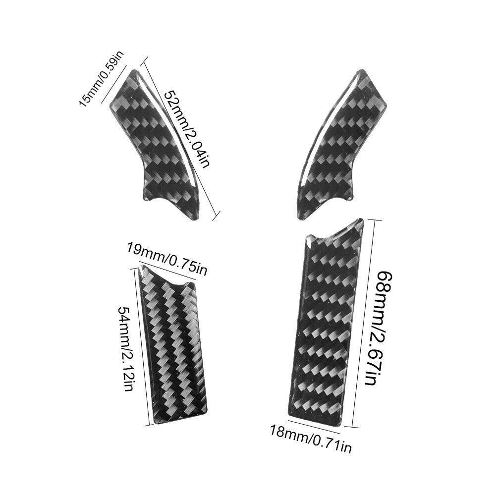 4-Piece Carbon Fiber Steering Wheel Chip Cover Trim for Infiniti G37 2010-2013