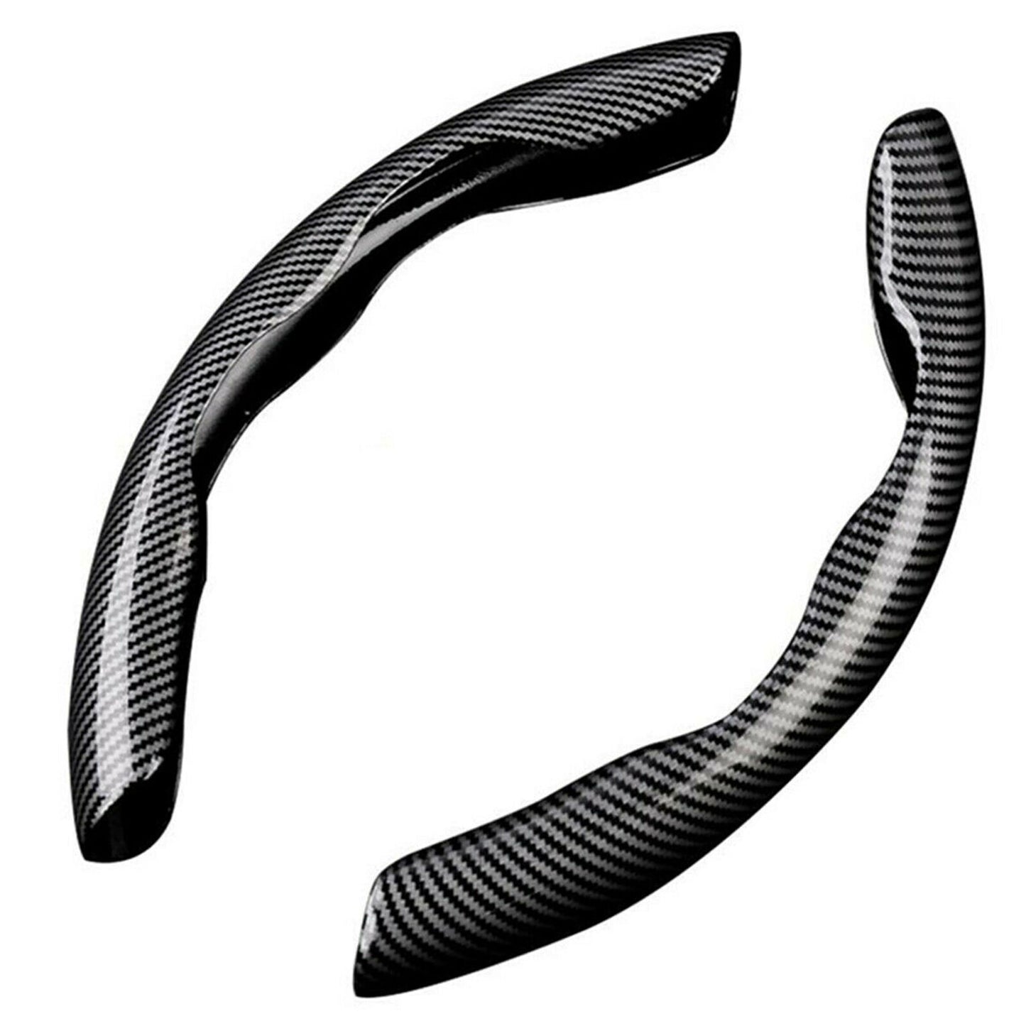 Carbon Fiber Look Universal Car Steering Wheel Booster Cover Non Slip Accessory Q