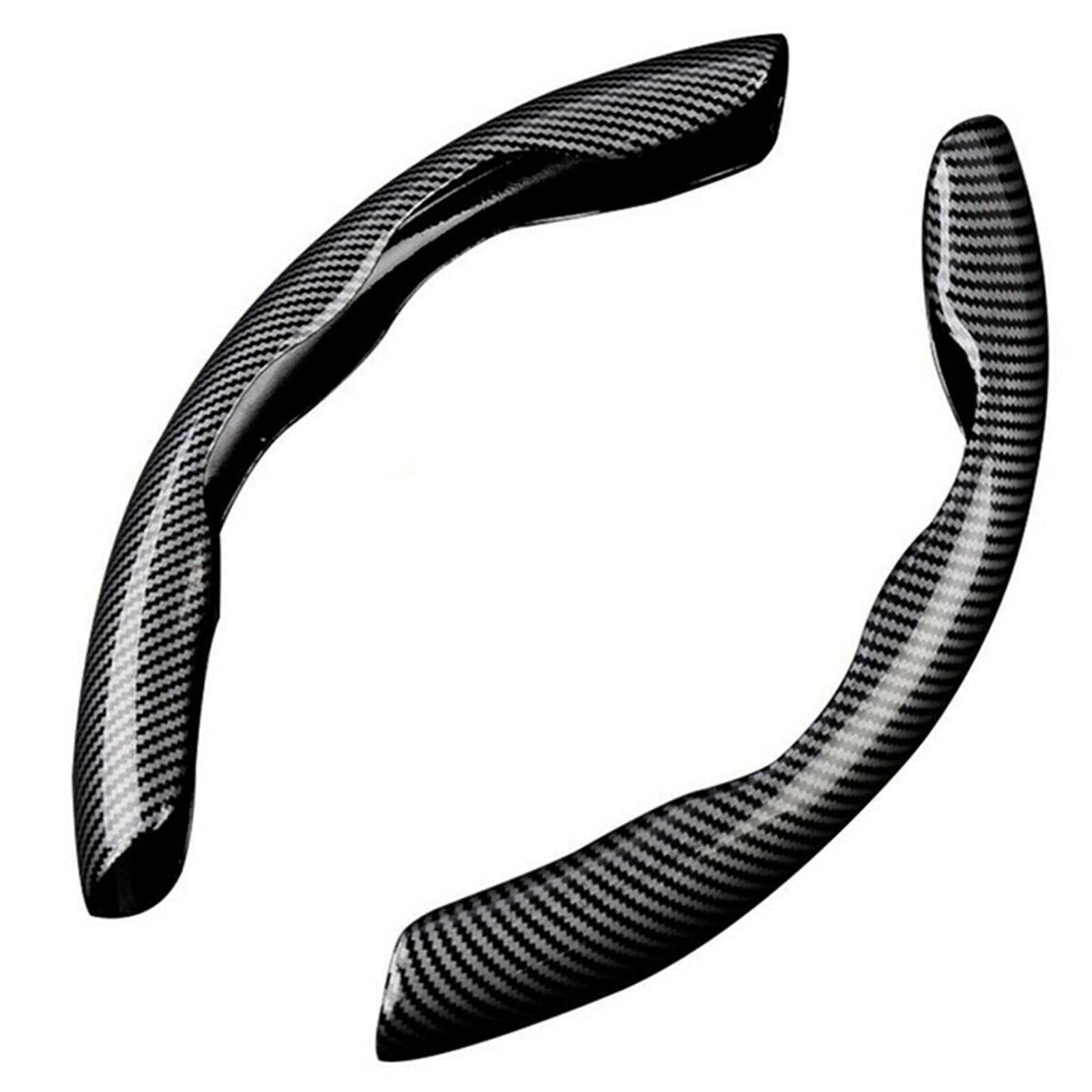 Carbon Fiber Look Universal Car Steering Wheel Booster Cover Non Slip Accessory Q
