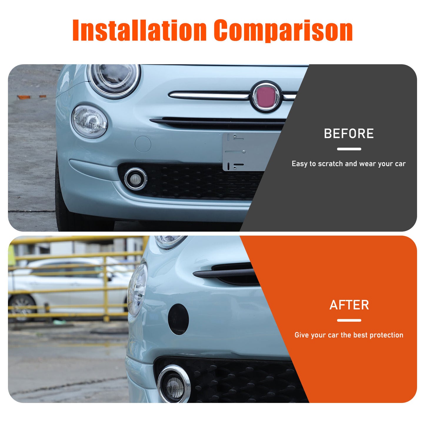 Front bumper tow hook cap for Fiat 500 2016-2023 n