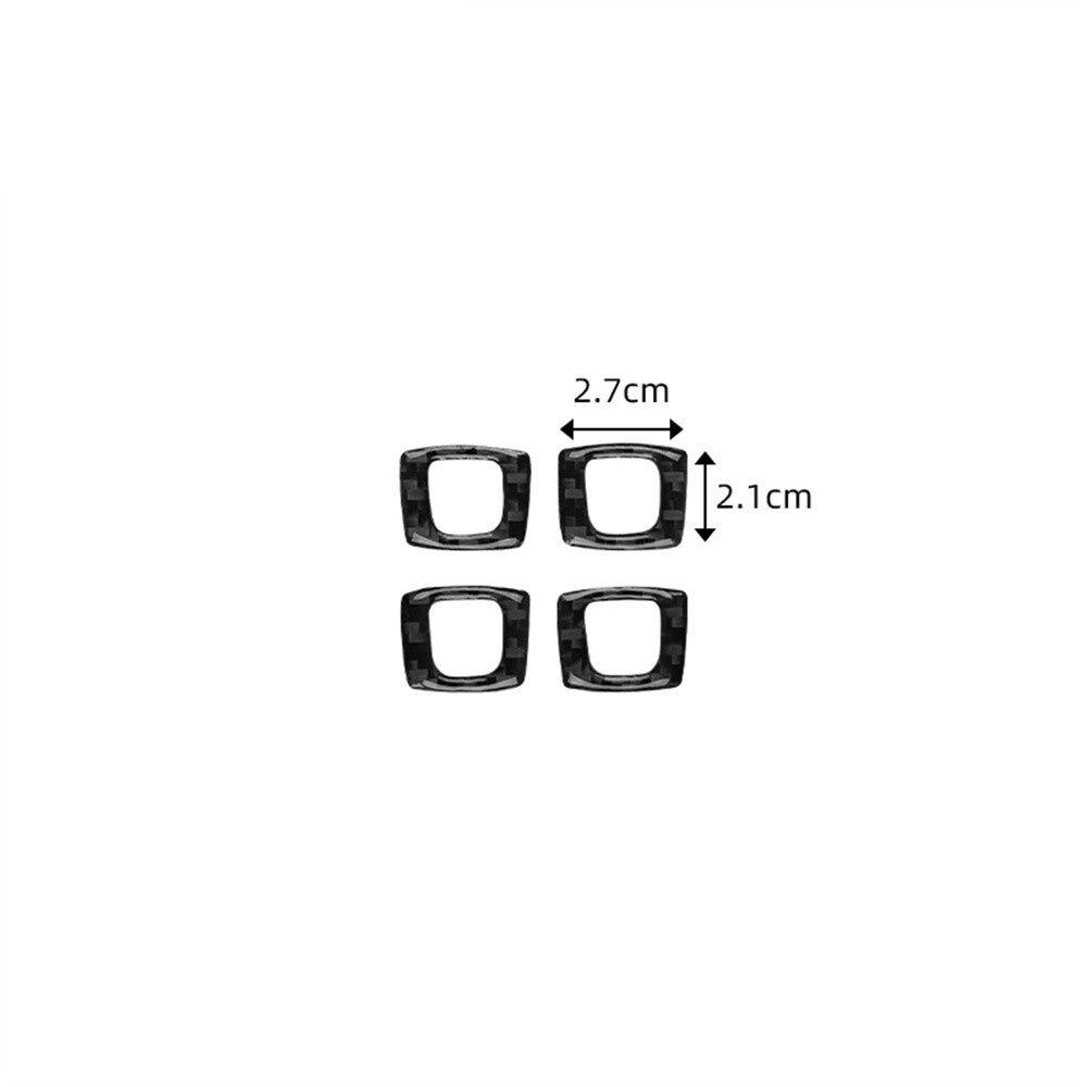 4X Carbon Fiber Door Locker Trim for BMW X3 2004-2010