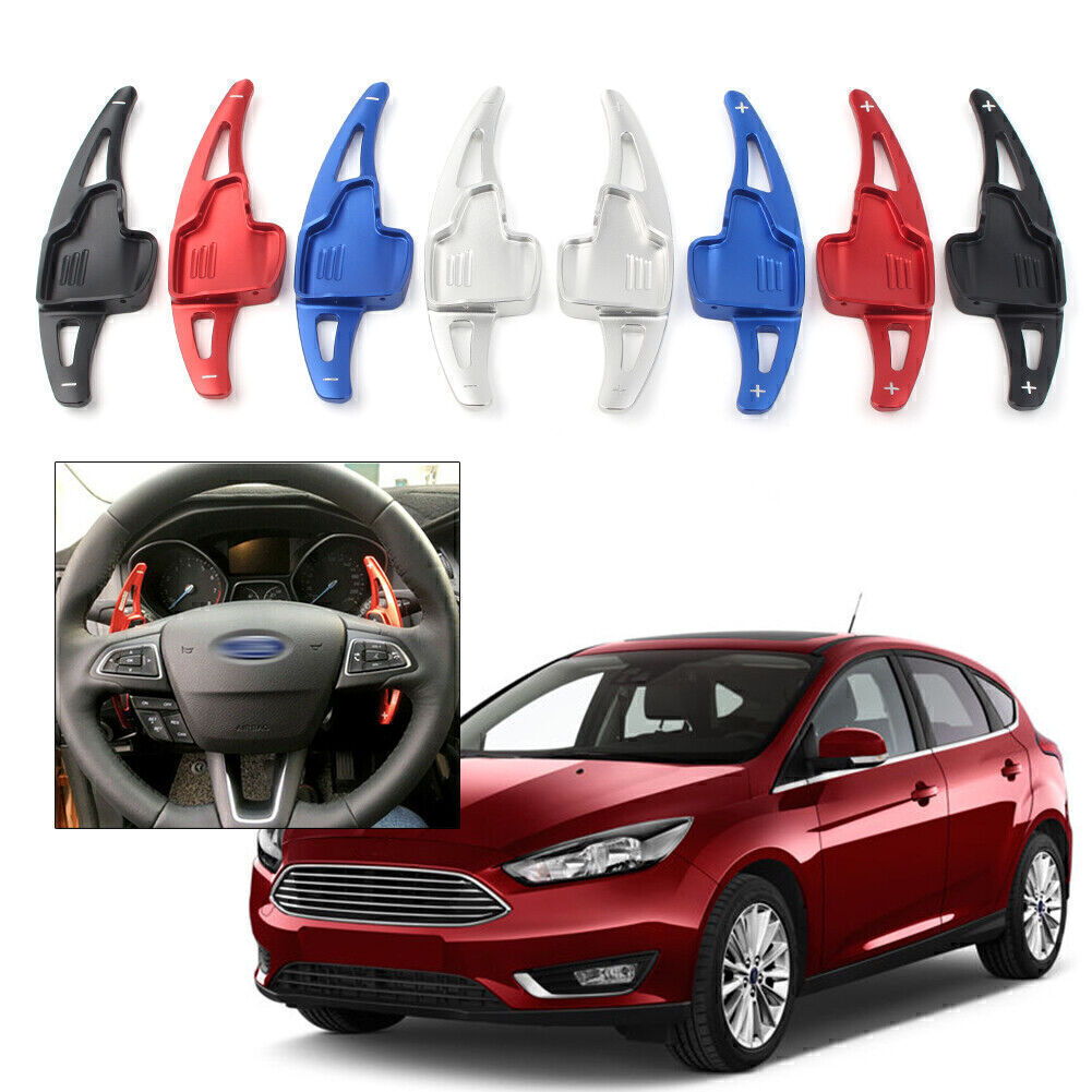 2x Steering Wheel Shift Paddle Shifter Extension Fit for Ford Focus Escape Kuga Red