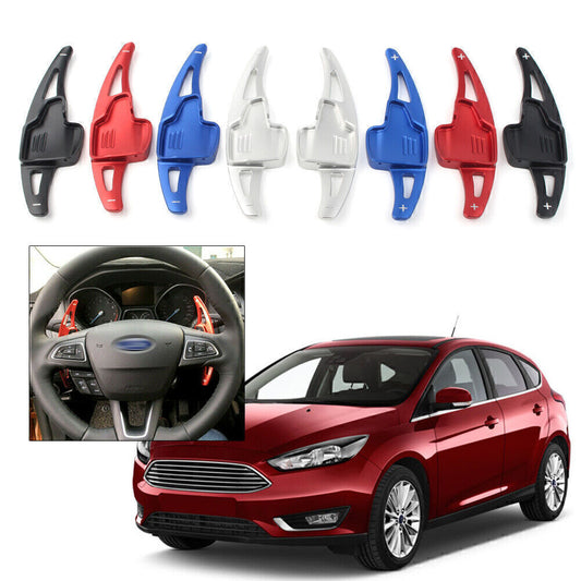 2x Steering Wheel Shift Paddle Shifter Extension Fit for Ford Focus Escape Kuga Red