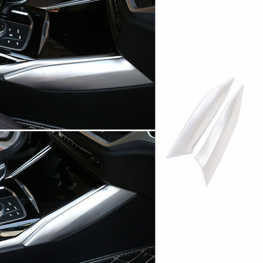 for BMW 3-Series G20 2019-23 Silver ABS Console Gear Shift Both Side Strip Trim