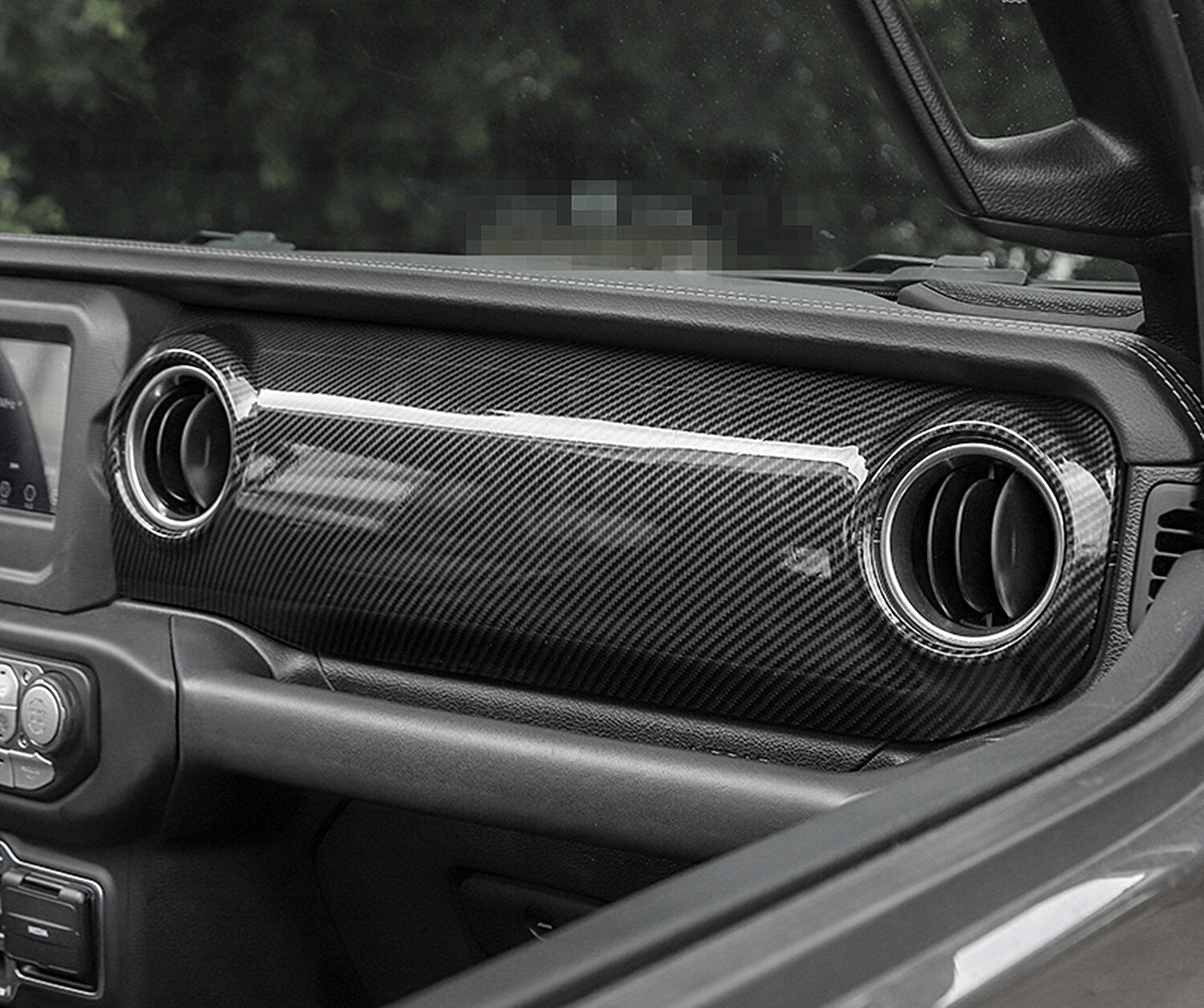 4-pack Dashboard Panel Trim Center Console Cover for Jeep for Wrangler JL 2018-2022