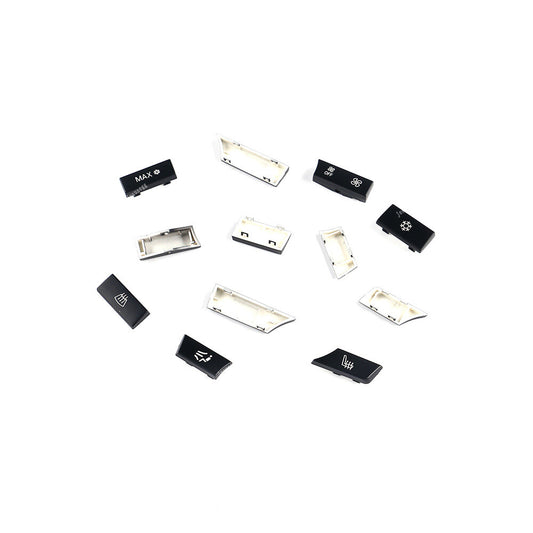 A/C Heater Control Switch 12X Button Key Caps Cover Kit Fit for BMW 5 Series F07 F10