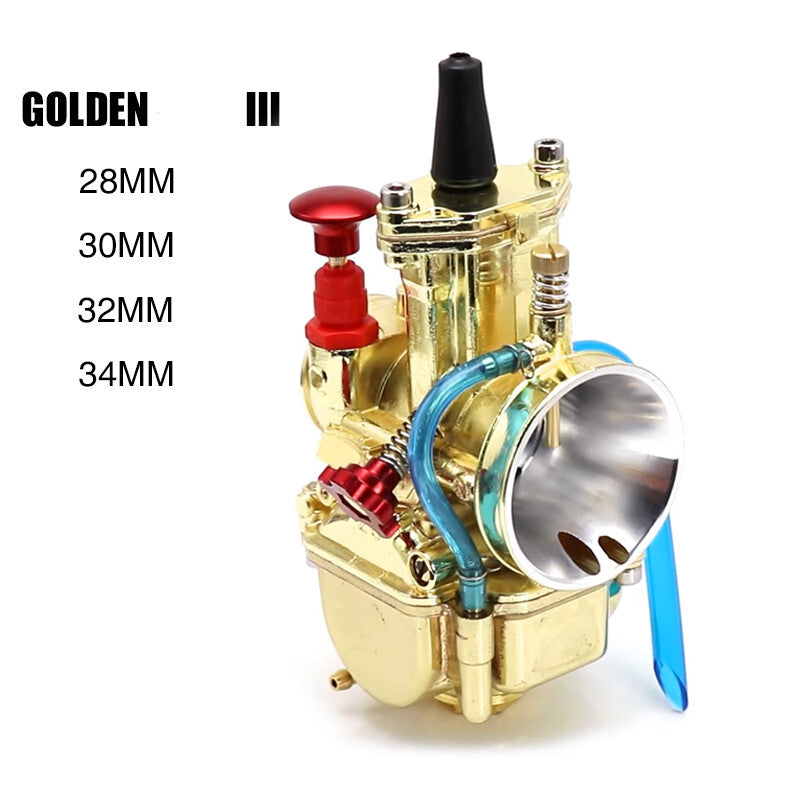 28 mm 2 Stroke Motorcycle Carburetor With Cover Bowl For ATV Pit Dirt Q