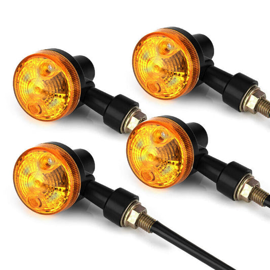 4X Black Motorcycle Turn Signal Indicator Light Indicator for Yamaha for Suzuki for Honda Q