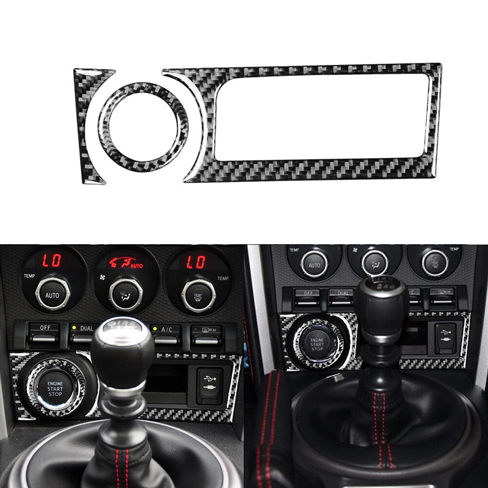 Carbon Fiber Dimming light Switch Frame Cover Trim For Hilux 2015-2021 v