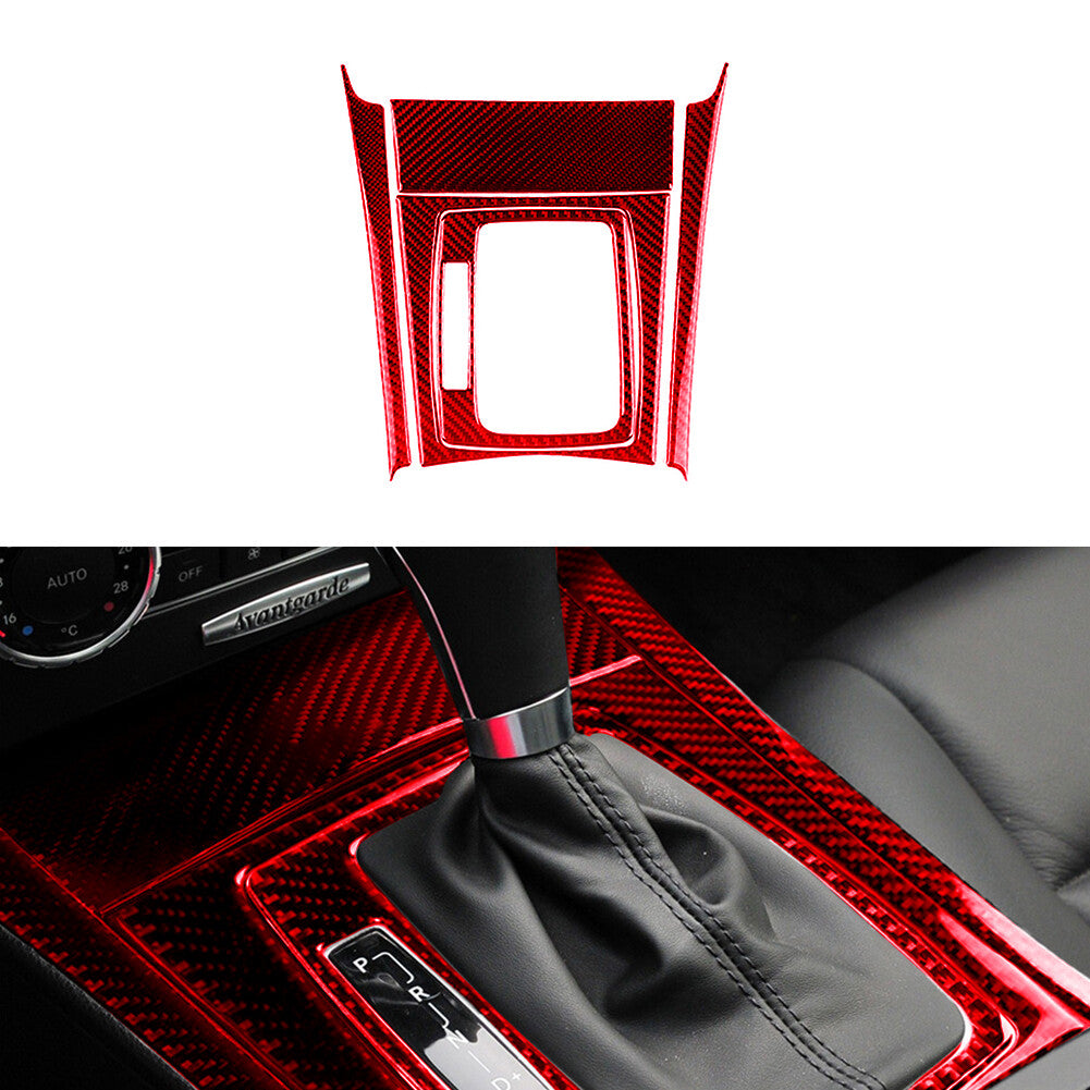Carbon Fiber Gear Shift Panel Trim Cover Sticker for Honda CR-V CRV 2007-2011 v