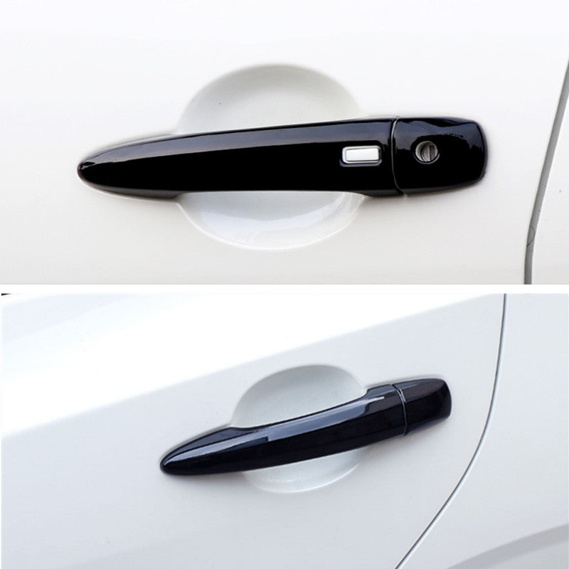 Bright black Front Door Handles Cover Trim 8pcs For Sentra 2020-2023 v